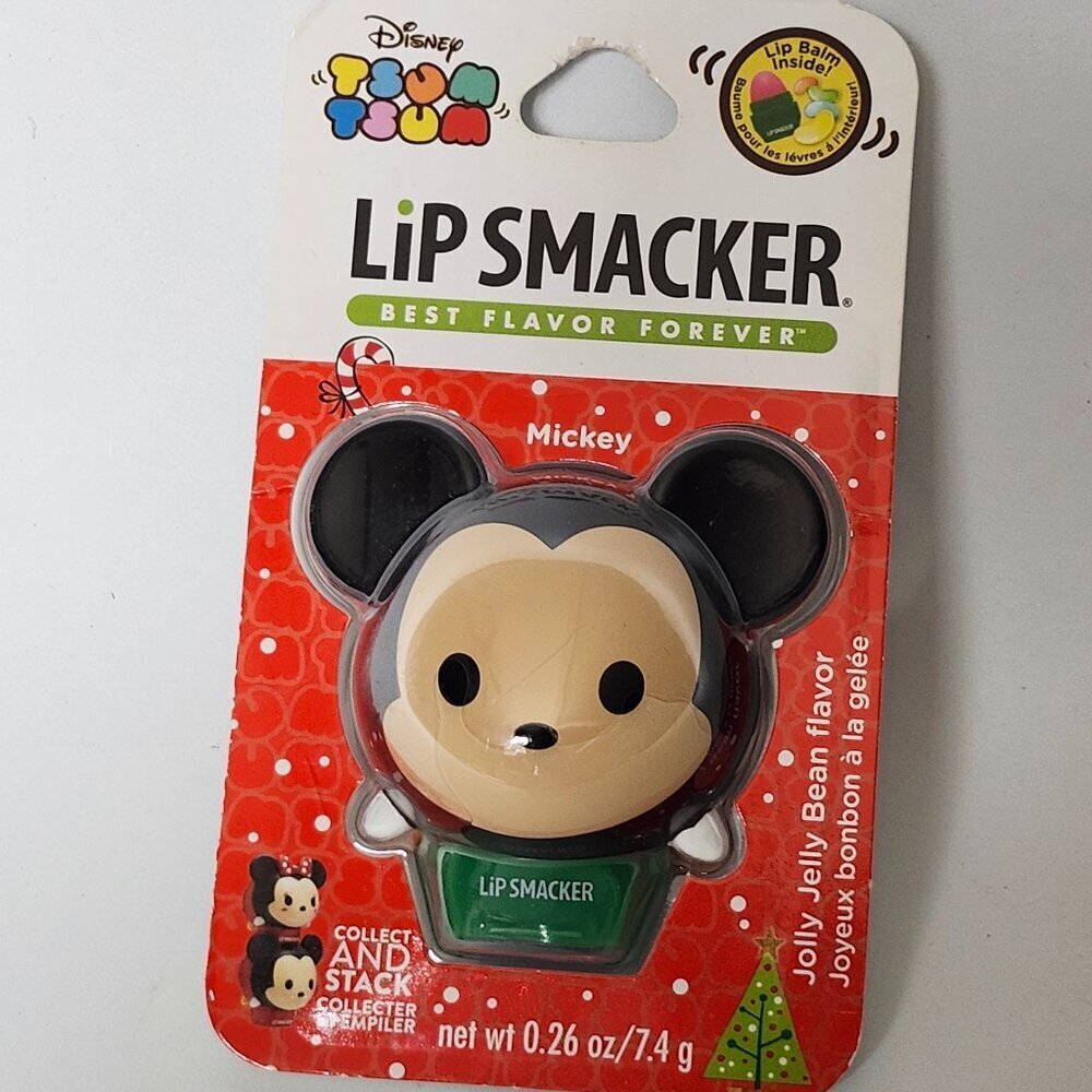 DISNEY LIP SMACKER TSUM TSUM Holiday Flavor Jolly Jelly Bean MICKEY MOUSE BNIP